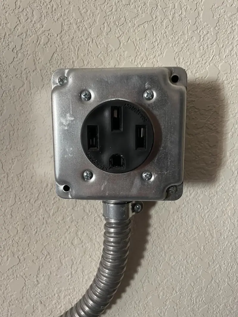 NEMA 14-50 outlet installed for Electrical Panel Upgrade in Crittenden